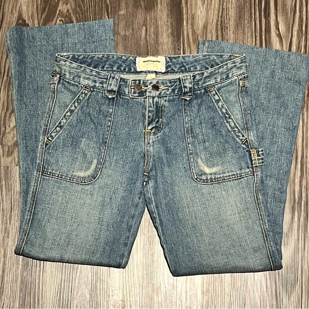 RARE!‎ Abercrombie & Fitch carpenter jeans Straight Leg Flap Pockets 32
